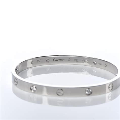 love bracelet white gold|real gold love bracelet.